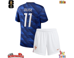 France Michael Olise #11 Replica Home Stadium Kit for Kids World Cup 2026 Short Sleeve (+ pants)